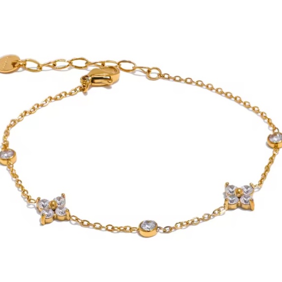 Unique zirconia Silver Chain Bracelet - Picture 6 of 12